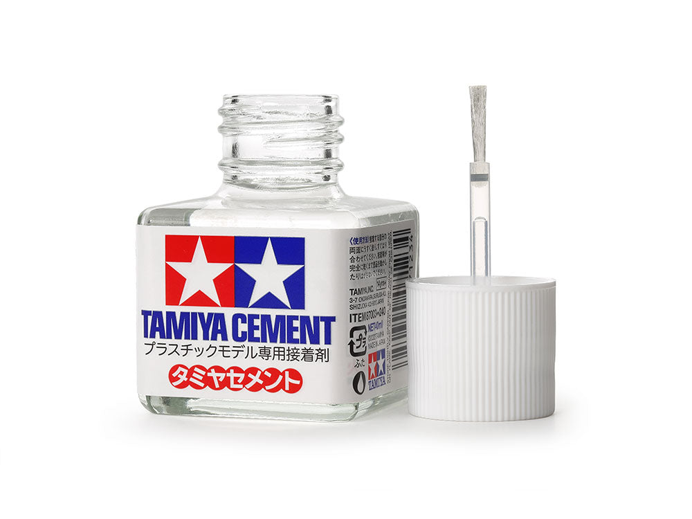 Tamiya Polystyrene Cement Suitable For Plastic Hobby Kits 40ml Glass Jar - 87003