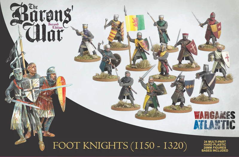 Wargames Atlantic The Barons' War 28mm Foot Knights (1150 - 1320) - WAAAC001