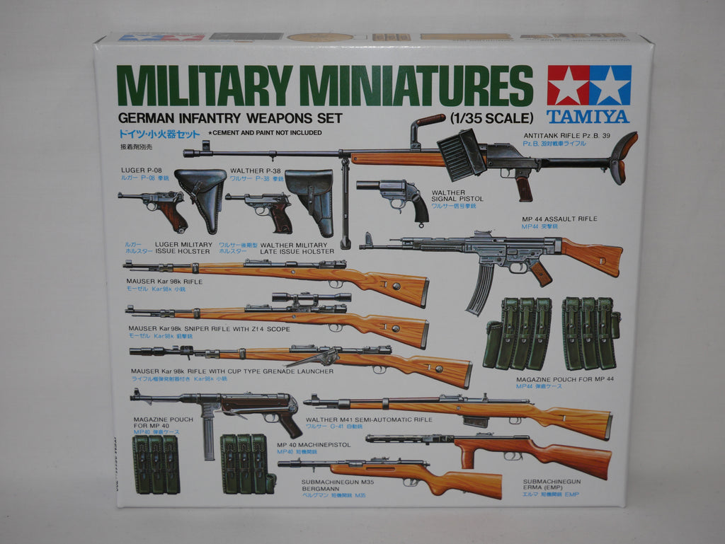 Tamiya Military Miniatures 1:35 Scale WWII German Infantry Weapons Set - 35111