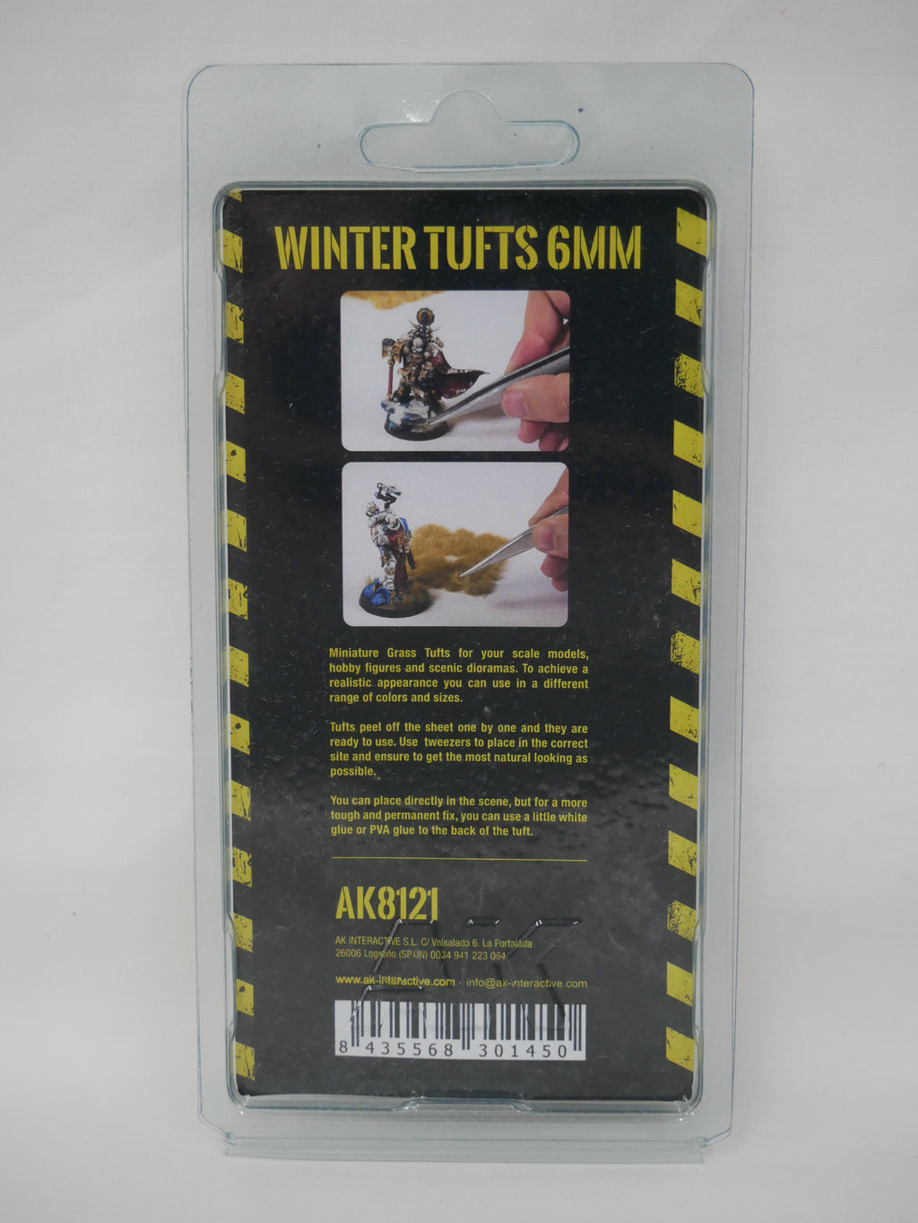 AK Interactive Diorama Series Winter 6mm Tufts For Wargaming Mini Bases - AK8121