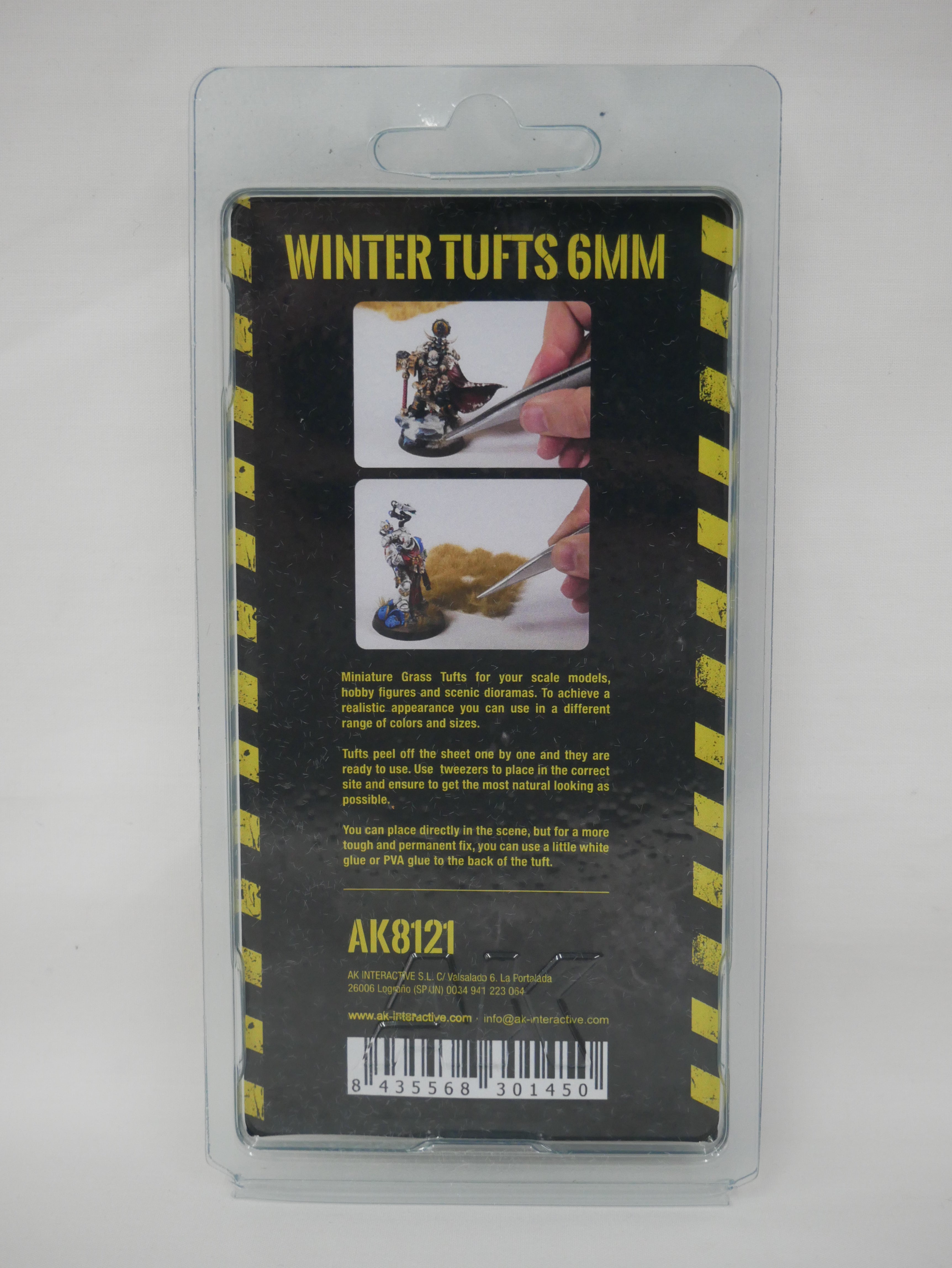 AK Interactive Diorama Series Winter 6mm Tufts For Wargaming Mini Bases - AK8121
