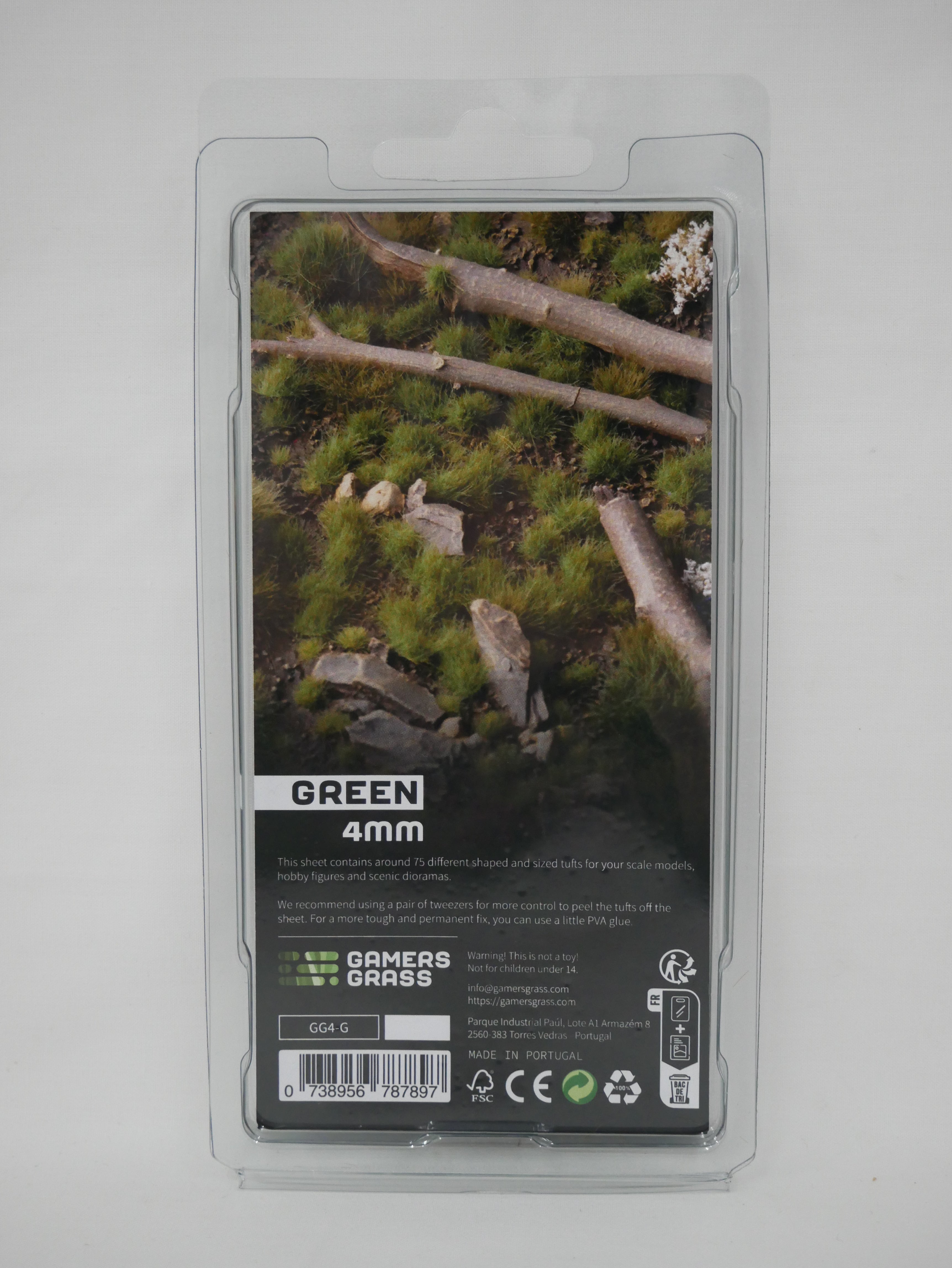 Gamers Grass Wild Green 4mm Tufts For Wargaming Mini Bases (75) Per Pack - GG4-G