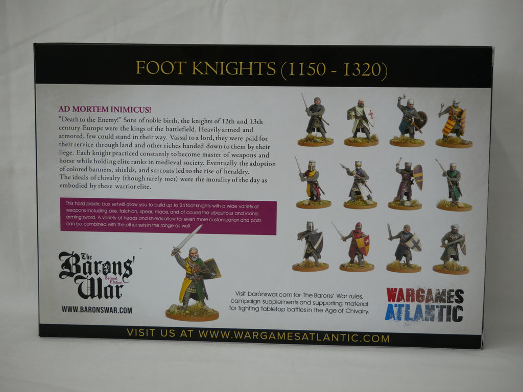 Wargames Atlantic The Barons' War 28mm Foot Knights (1150 - 1320) - WAAAC001