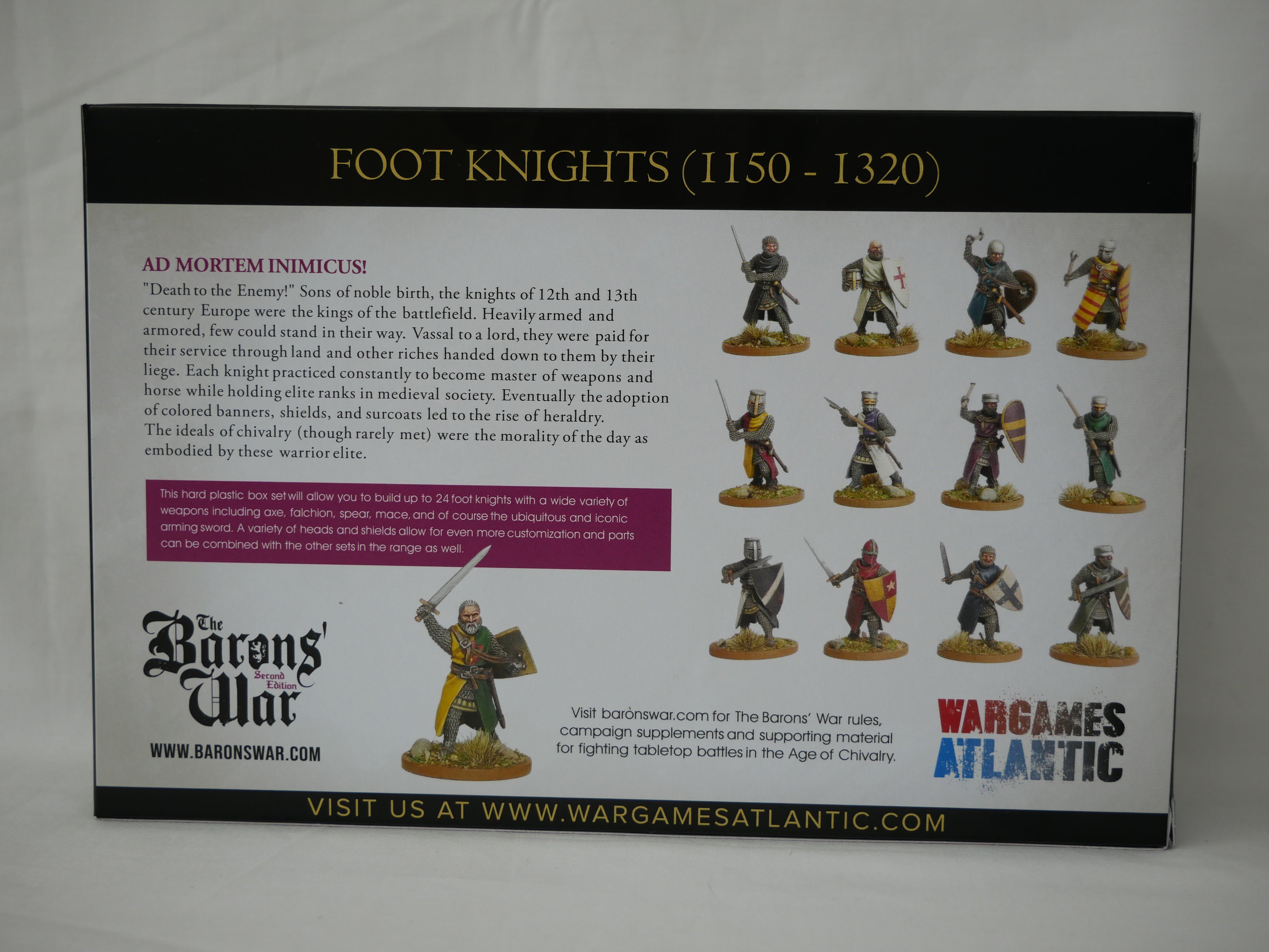 Wargames Atlantic The Barons' War 28mm Foot Knights (1150 - 1320) - WAAAC001