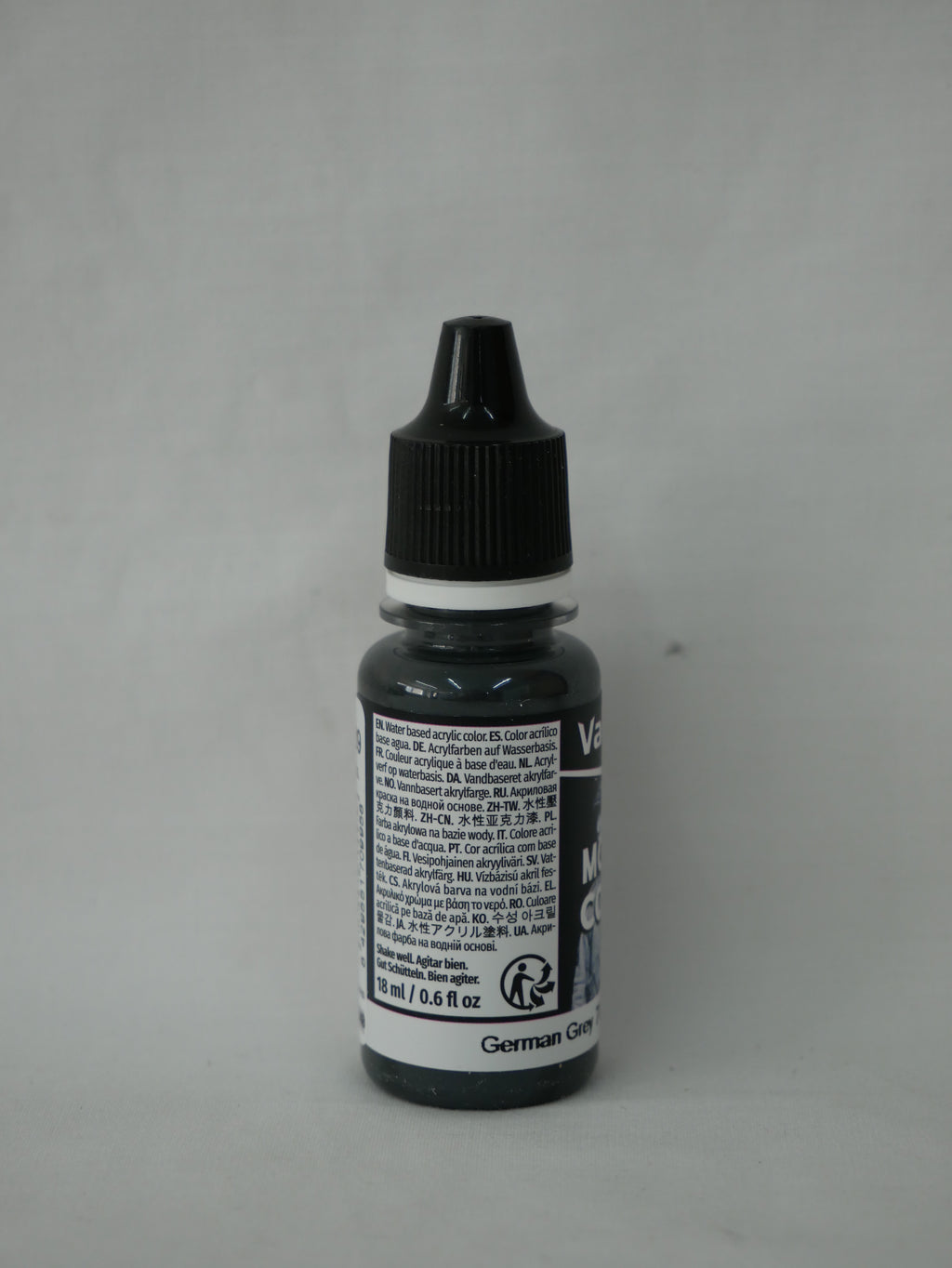 Vallejo Model Color German Grey Acrylic 18ml/0.60 fl oz Dropper Bottle - 70.995
