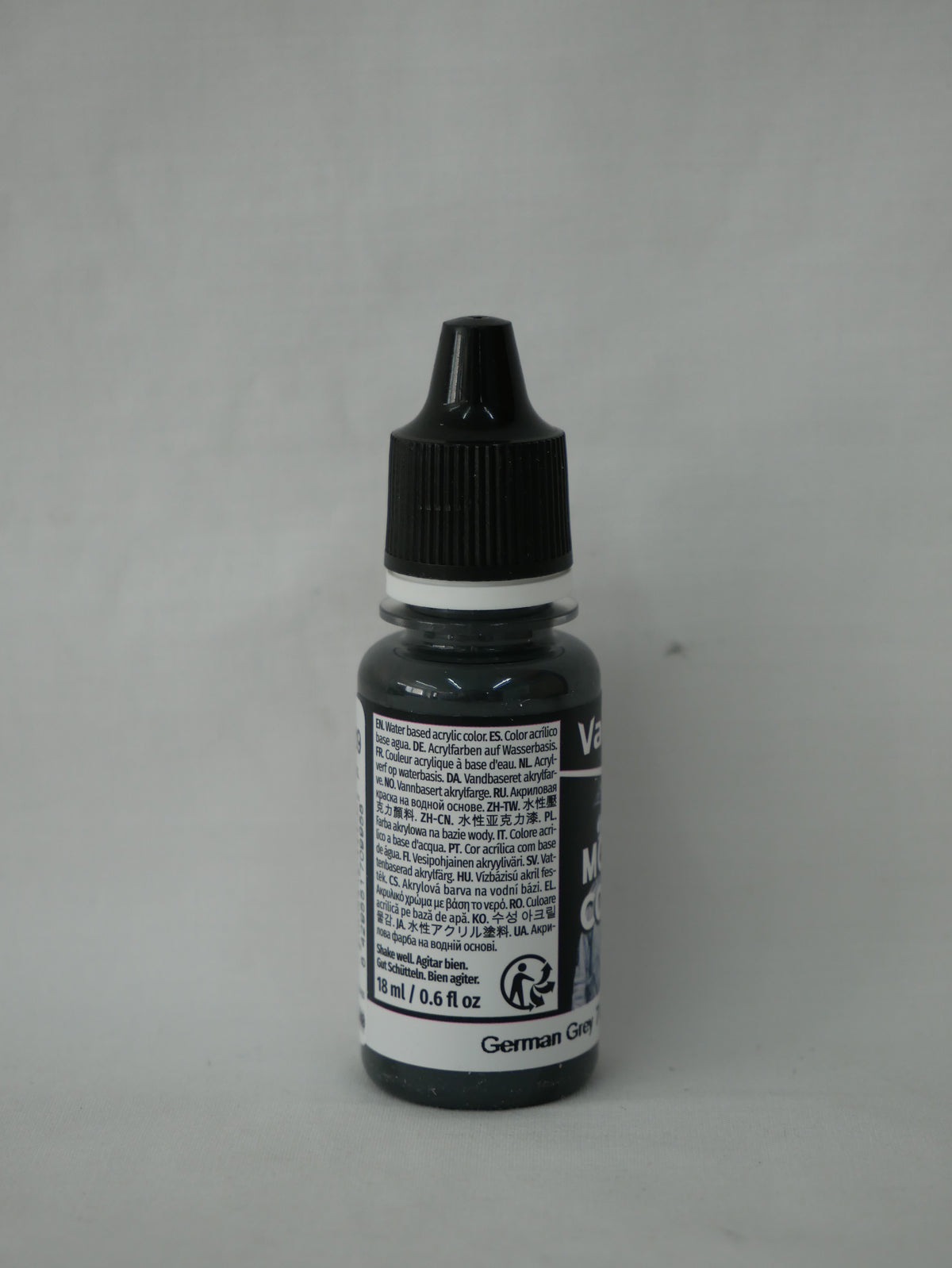 Vallejo Model Color German Grey Acrylic 18ml/0.60 fl oz Dropper Bottle - 70.995
