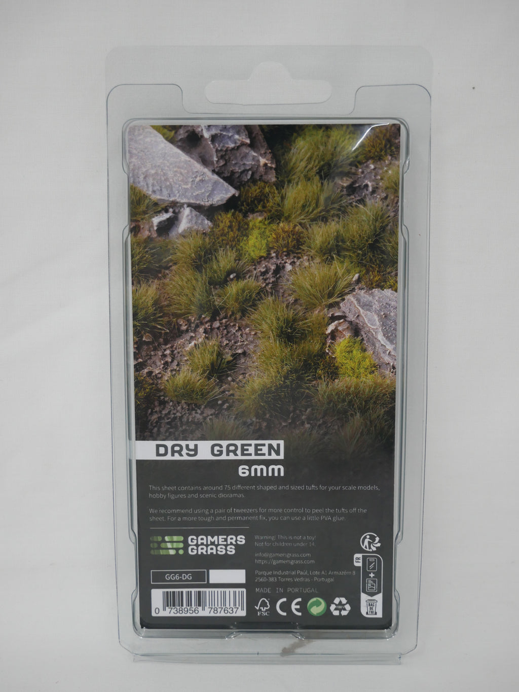 Gamers Grass Dry Green 6mm Tufts For Wargaming Mini Bases 75 Per Pack GG6-DG