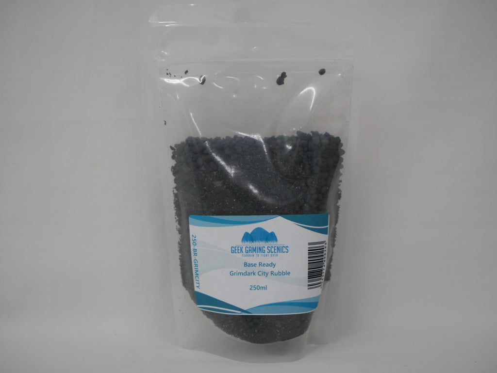 Geek Gaming Scenics Terrain Base Ready Grimdark City Rubble Mix - 250-BR-GRIMCITY