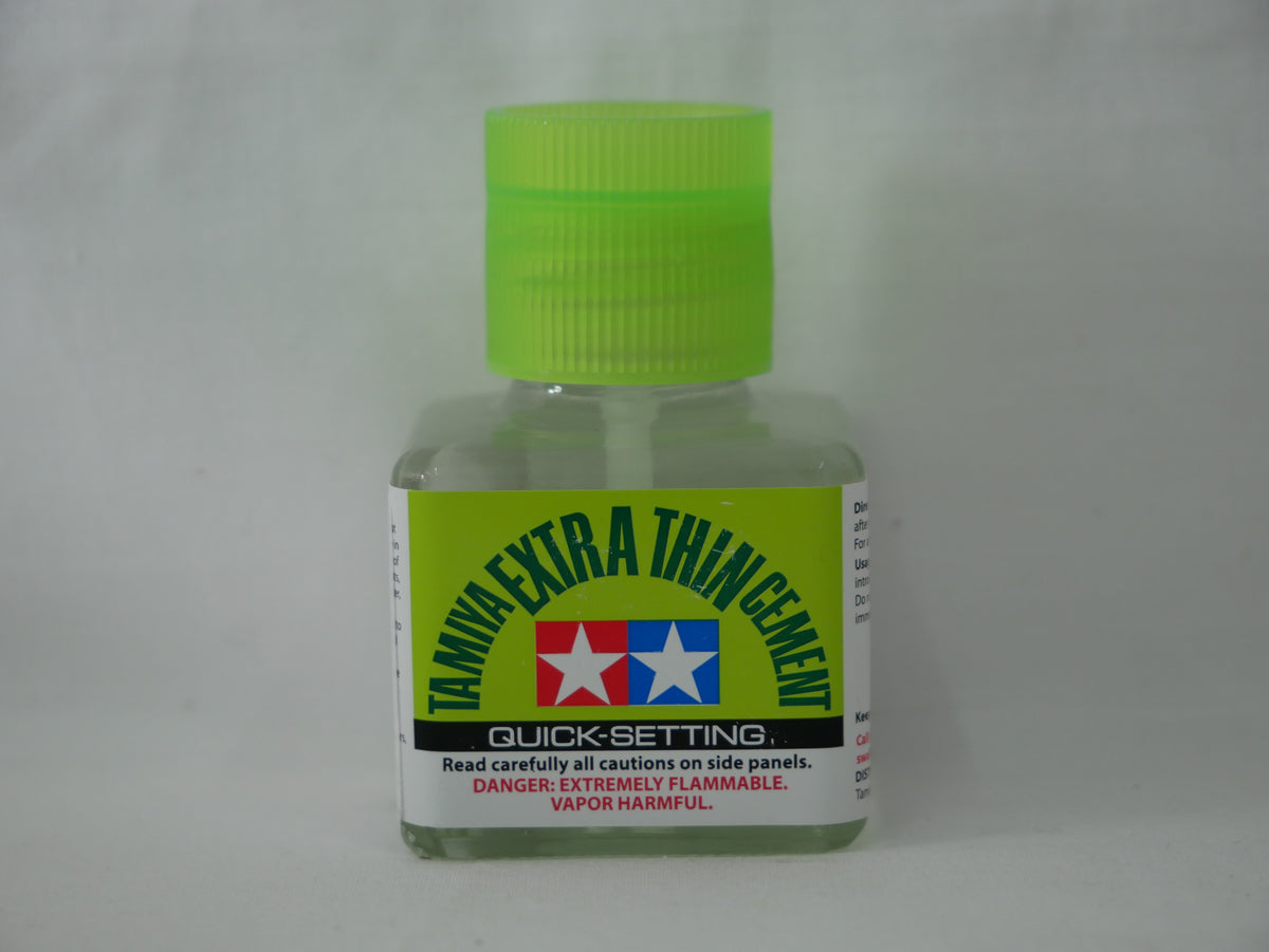 Tamiya Extra Thin Quick Setting Polystyrene Cement 40ml Glass Jar - 87182