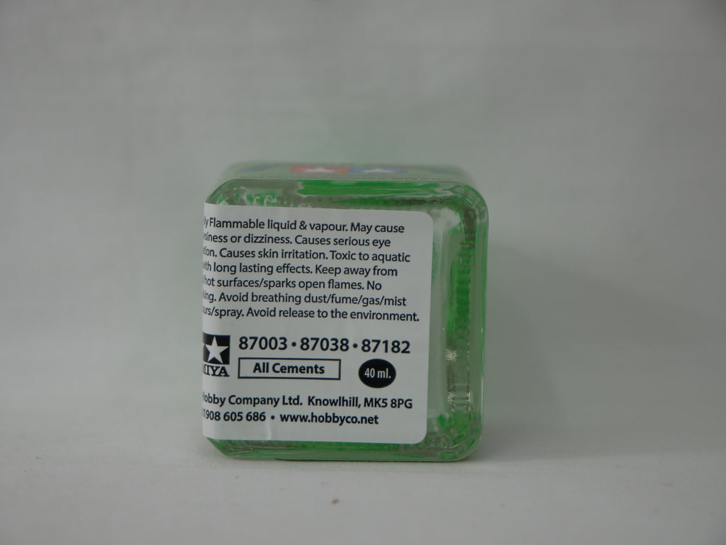 Tamiya Extra Thin Polystyrene Cement For Plastic Models 40ml Glass Jar - 87038