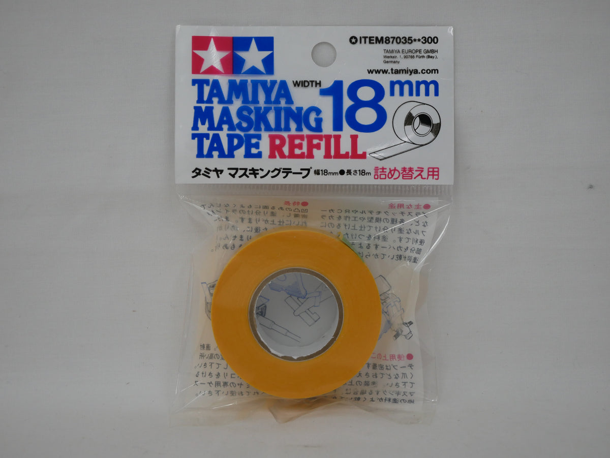 Tamiya Scale Modelling Highly Adhesive 18mm Masking Tape Refill 18m Roll - 87035