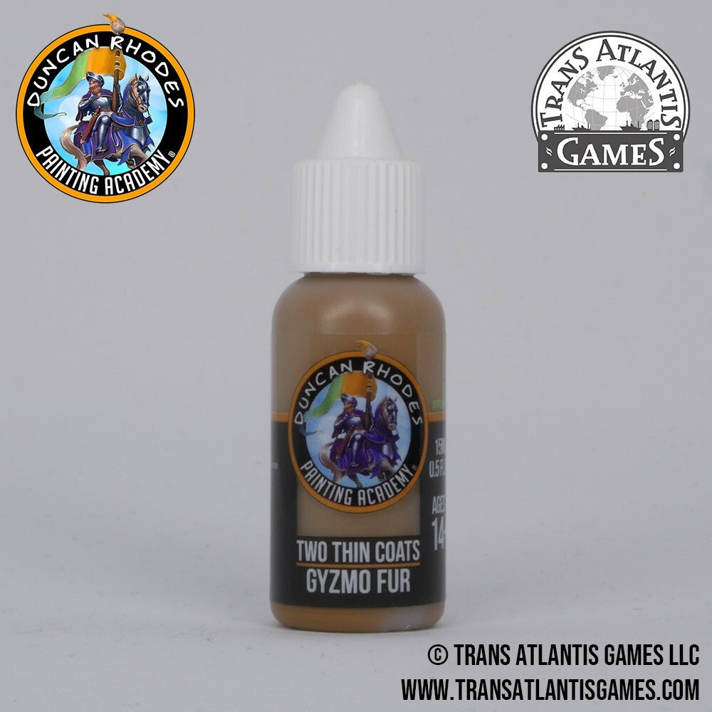 Duncan Rhodes Painting Academy Two Thin Coats Gyzmo Fur 15ml Droper Bottle 10091