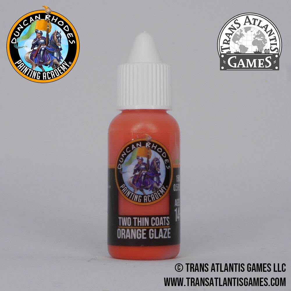 Duncan Rhodes Painting Academy 'Two Thin Coats' Orange Glaze 15ml Bottle - 10118