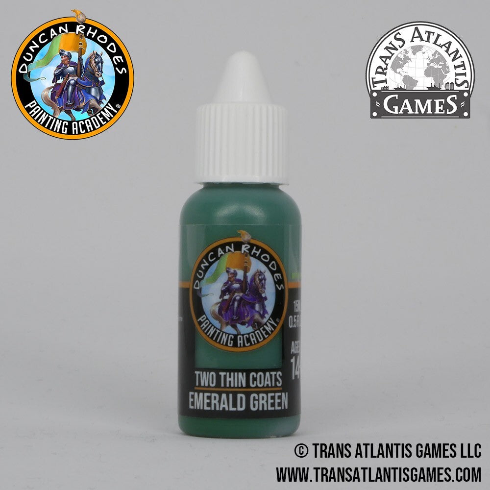 Duncan Rhodes Painting Academy 'Two Thin Coats' Emerald Green 15ml Dropper 10014