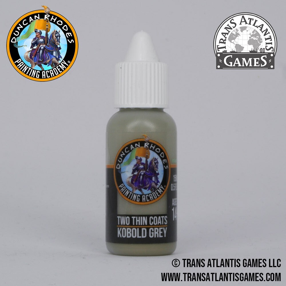 Duncan Rhodes Painting Academy 'Two Thin Coats' Kobold Grey 15ml Bottle - 10078