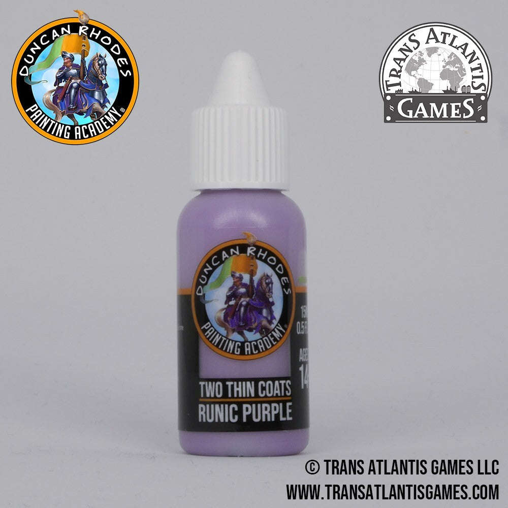 Duncan Rhodes Painting Academy 'Two Thin Coats' Runic Purple 15ml Bottle - 10018