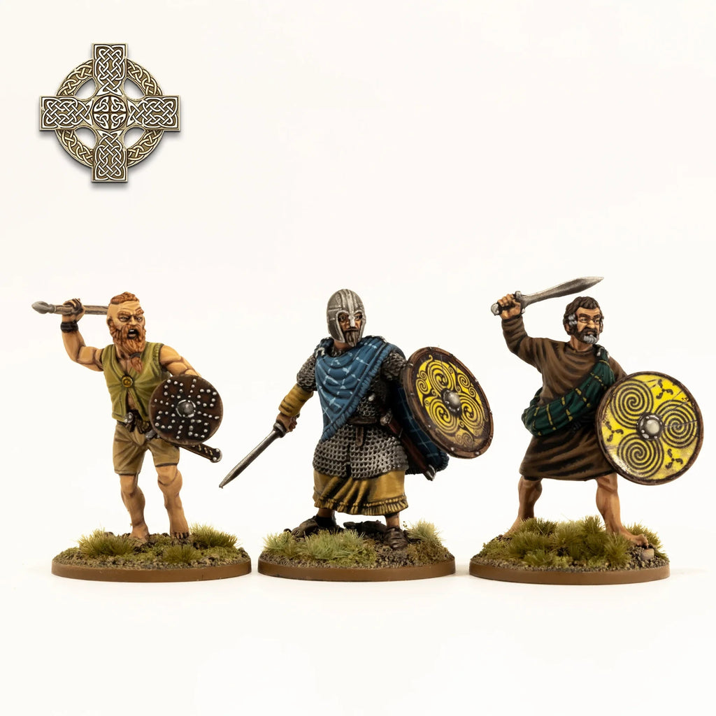 Victrix Warriors Of The Dark Ages 28mm Plastic Irish Warriors & Dogs - VXDA021