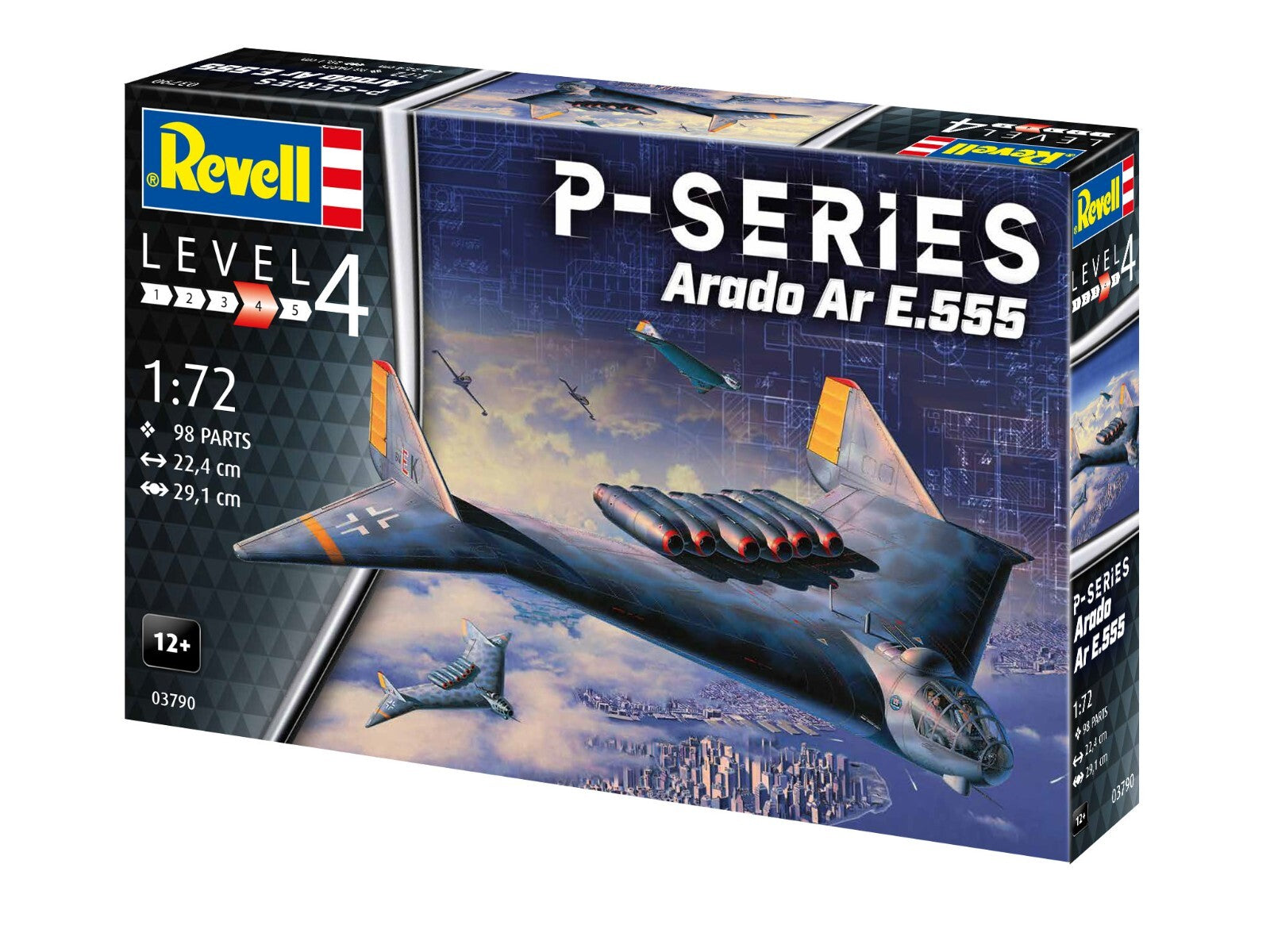 Revell 1:72 WW2 P-Series Arado Ar E.555 Model Aircraft Kit Skill Level 4 - 03790