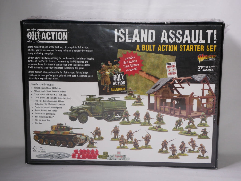 Warlord Game Bolt Action 1:56 Scale WWII Island Assault Starter Set- 401510008
