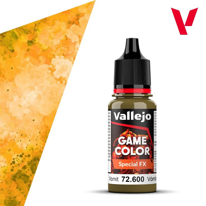 Vallejo Game Color Special FX Range Vomit 18ml/0.6 fl oz Dropper Bottle - 72.600