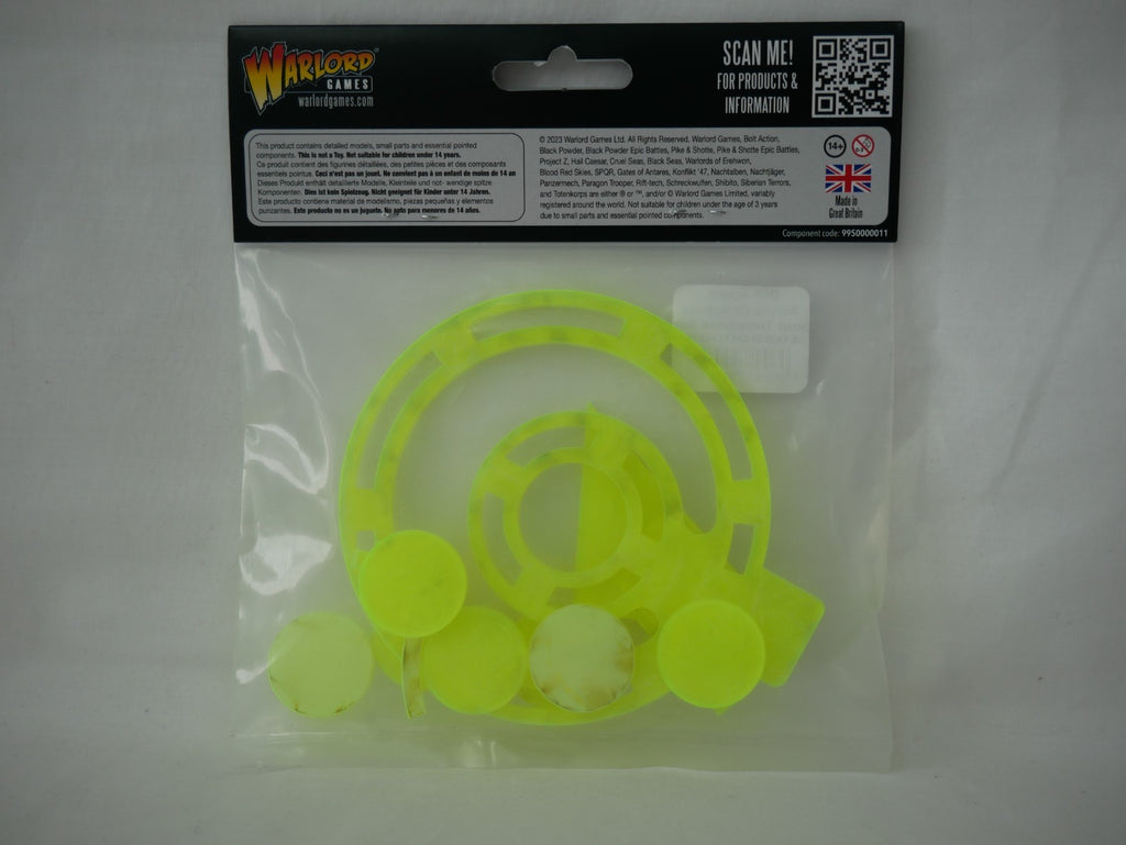 Warlord Games Bolt Action Acrylic Plastic Objectives & Templates Set - 408800005