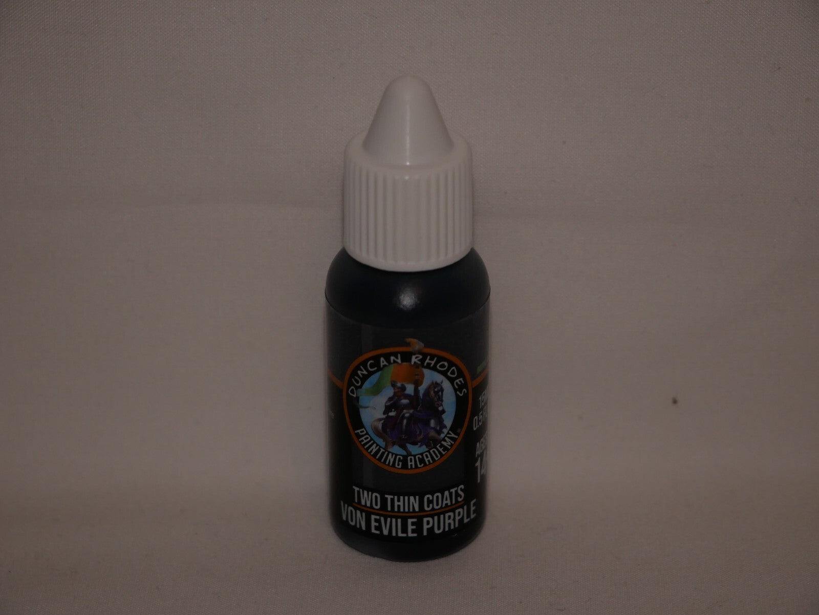 Duncan Rhodes Painting Academy Two Thin Coats Von Evile Purple 15ml Bottle 10148
