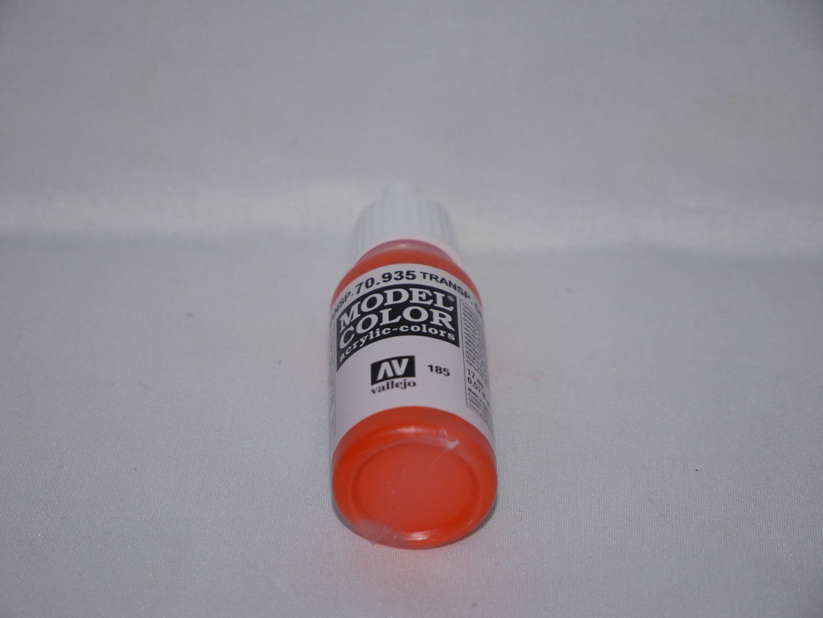 Vallejo Model Color Transparent Orange Acrylic 17ml Dropper Bottle - 70.935