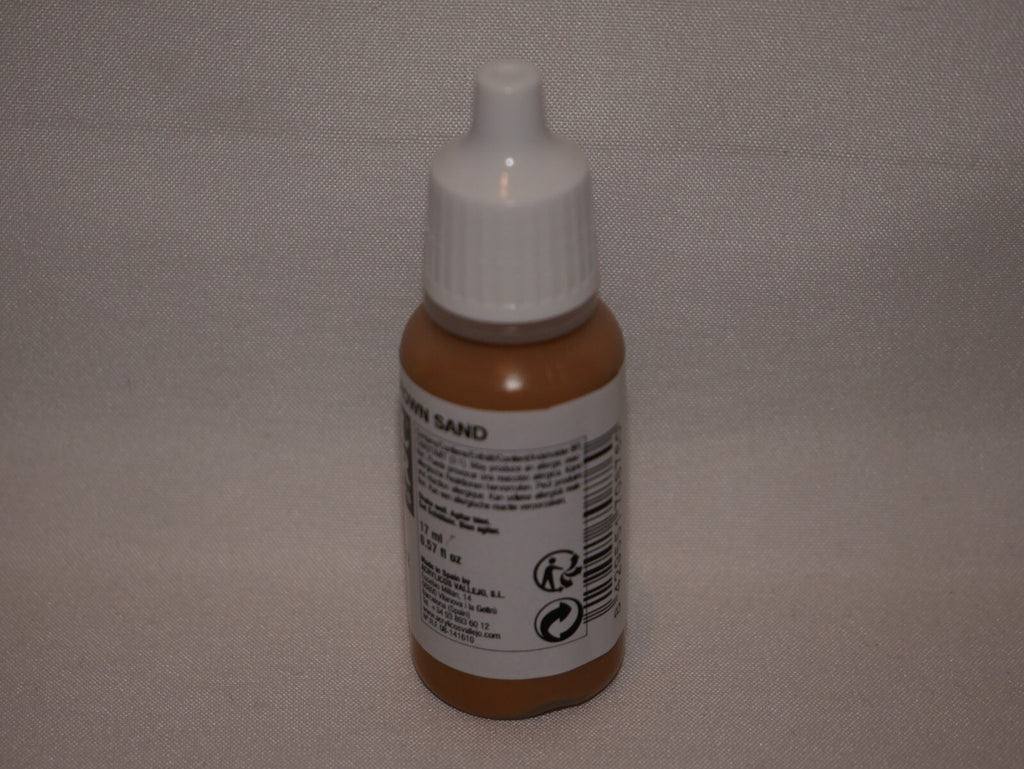 Vallejo Model Color Brown Sand Acrylic 17ml/0.57 fl oz Dropper Bottle - 70.876