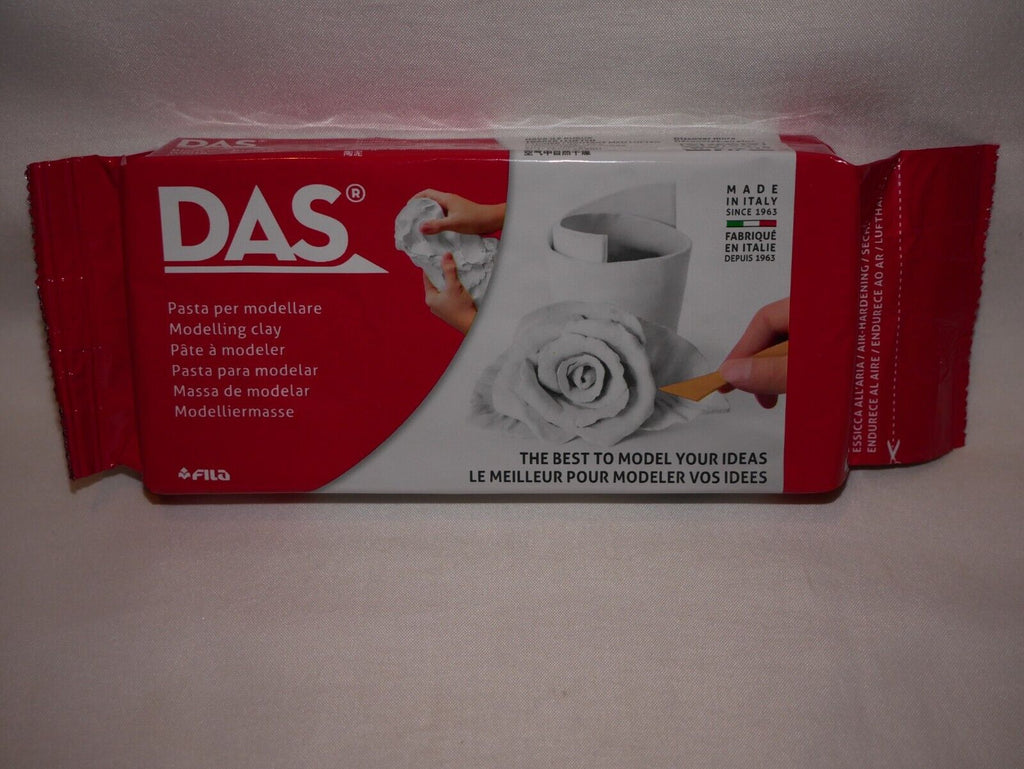 DAS Air Drying White Modelling Clay 500g Bar Pack For Modeling And Sculpting