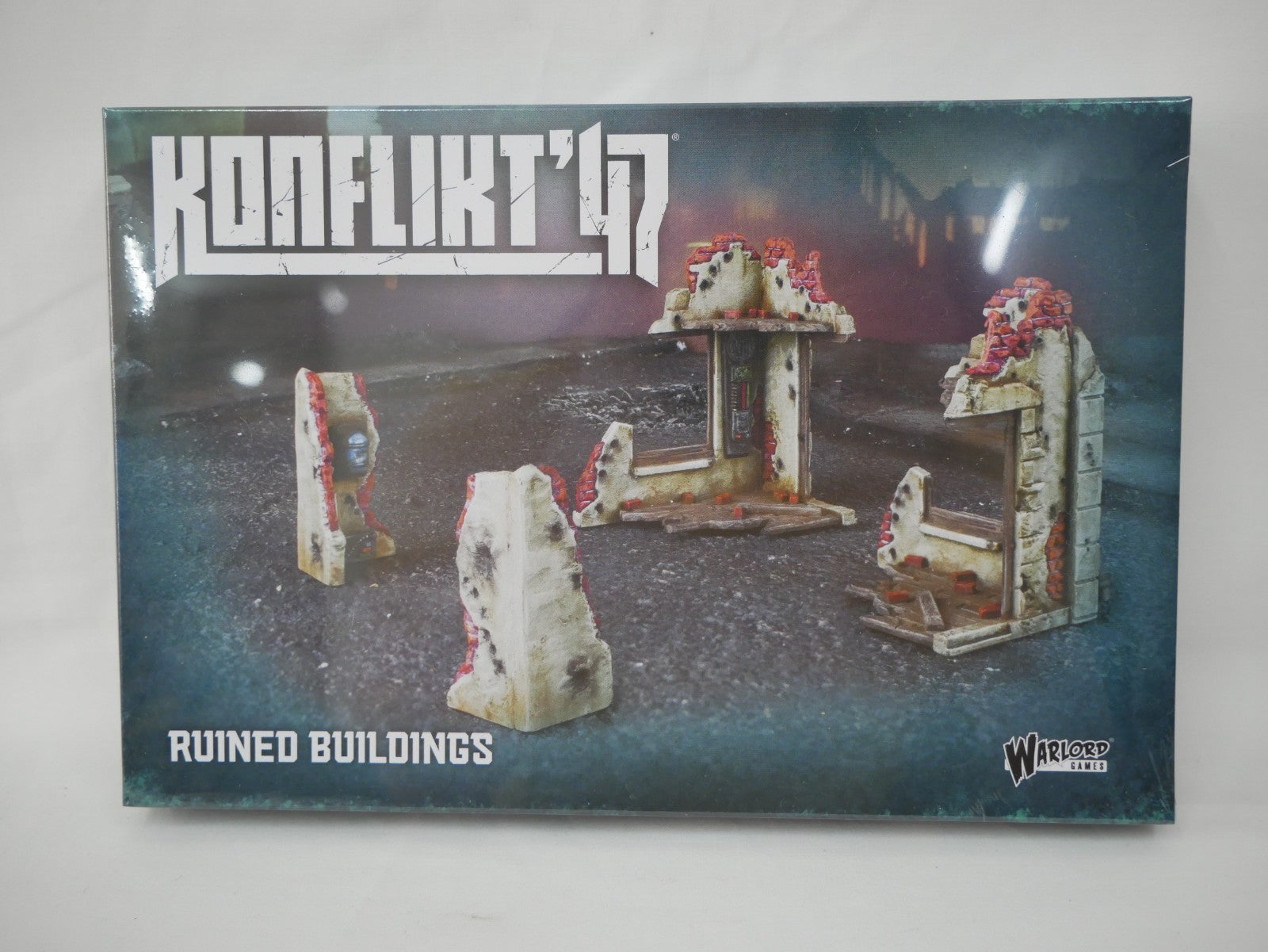 Warlord Games Konflikt 47 1:56 Scale Hard Plastic Ruined Buildings - 452000202