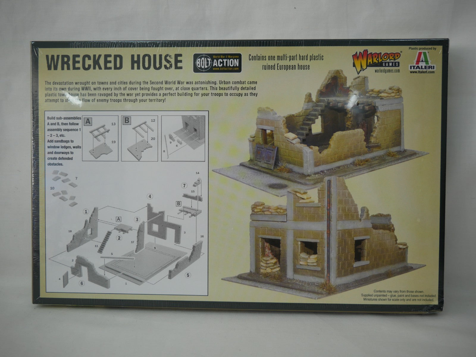 Warlord Games Bolt Action 1:56 Scale WWII Hard Plastic Wrecked House - WG-TER-46