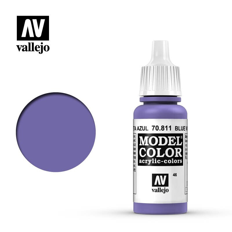 Vallejo Model Color Blue Violet Acrylic 17ml/0.57 fl oz Dropper Bottle - 70.811