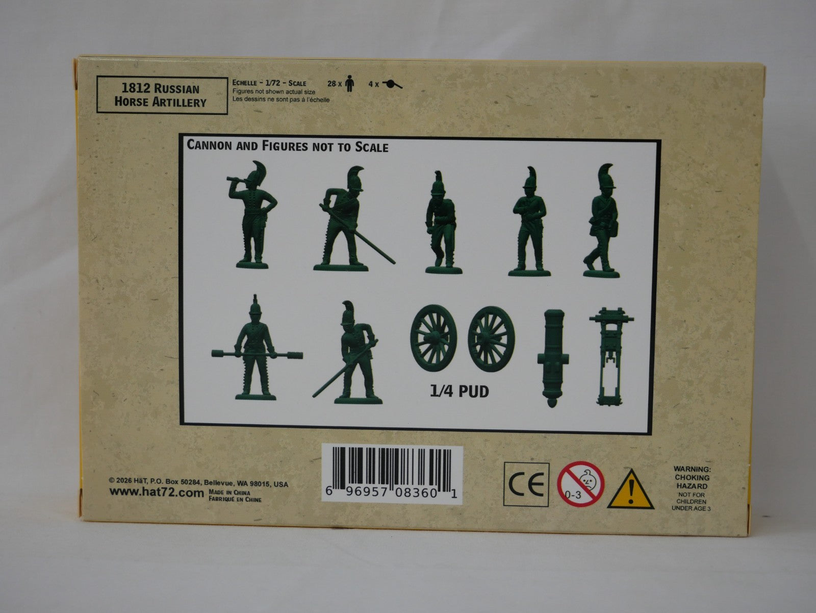 Hat Industrie 1:72 Scale1812 Napoleonic Russian Horse Artillery with 10lb (1/4 pud) Unicorn gun - 8360