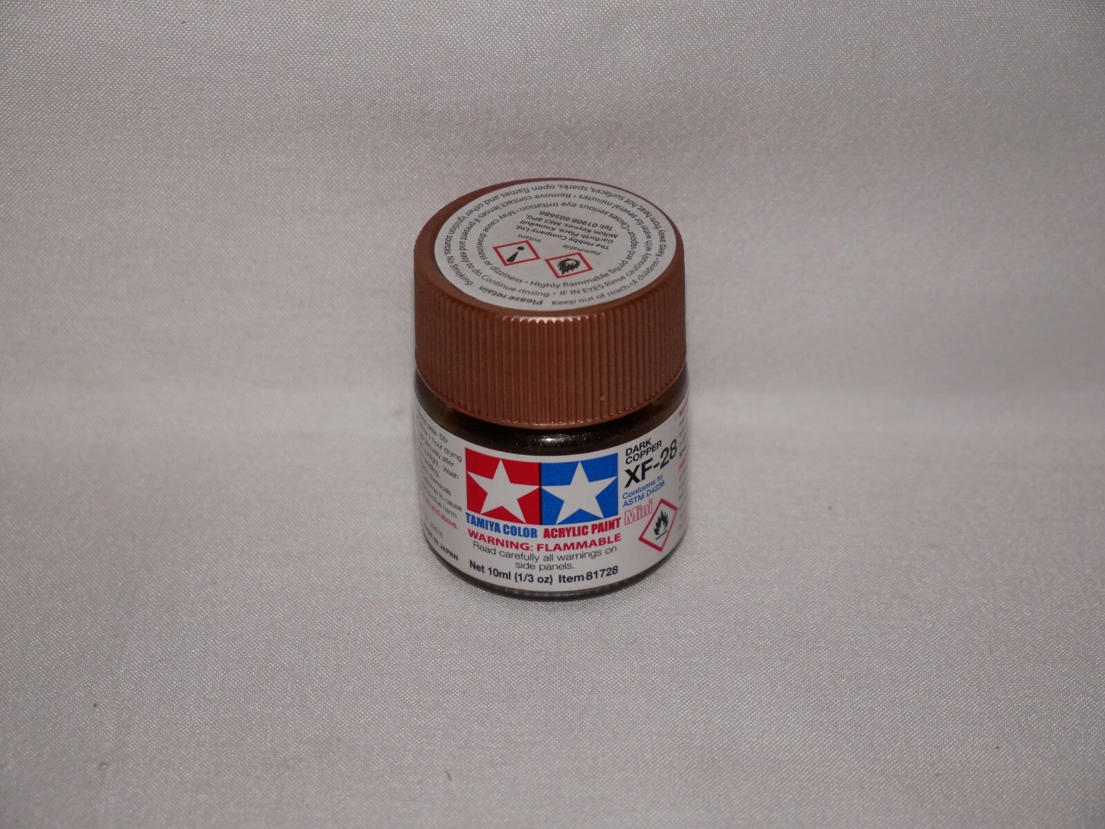Tamiya Color Acrylic Modeling Paint Mini X-28 Dark Copper 10ml Glass Jar - 81728