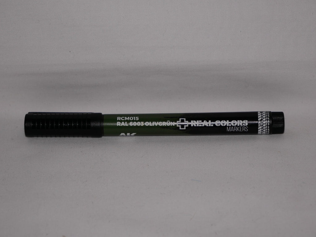 AK Interactive Real Colors Acrylic Fast Dry Marker Pens RAL 6003 Olivgrün RCM015