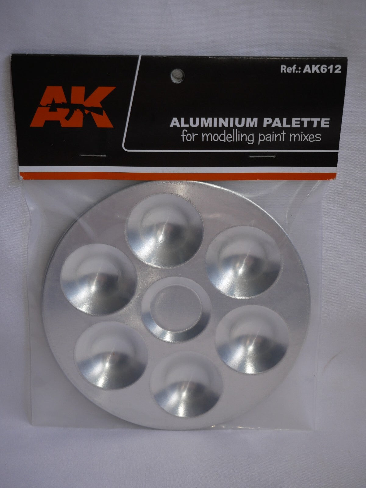 AK Interactive Aluminium Pallet (6 Wells) For Modeling Paint Mixes - AK612
