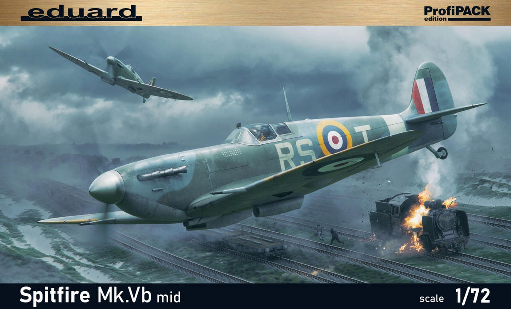 Eduard 1:72 Scale WWII Supermarine Spitfire Mk.Vb Mid ProfiPACK Edition - 70206