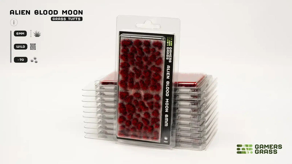 Gamers Grass Alien Blood Moon 6mm Tufts For Wargaming Bases (75) Per Pack - GGA-BM