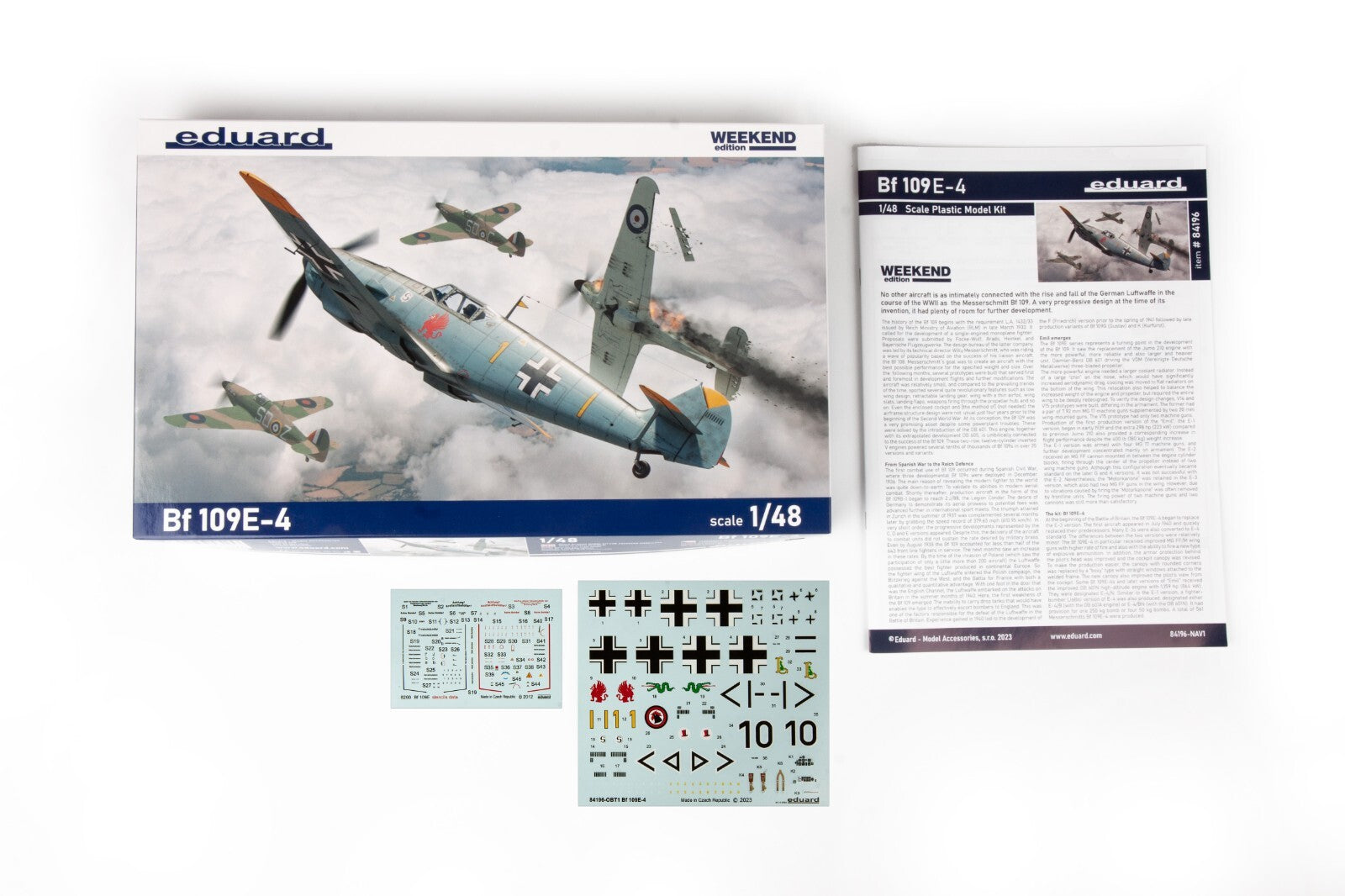Eduard 1:48 Scale WWII Messerschmitt Bf 109E-4 Weekend Edition Model Kit - 84196