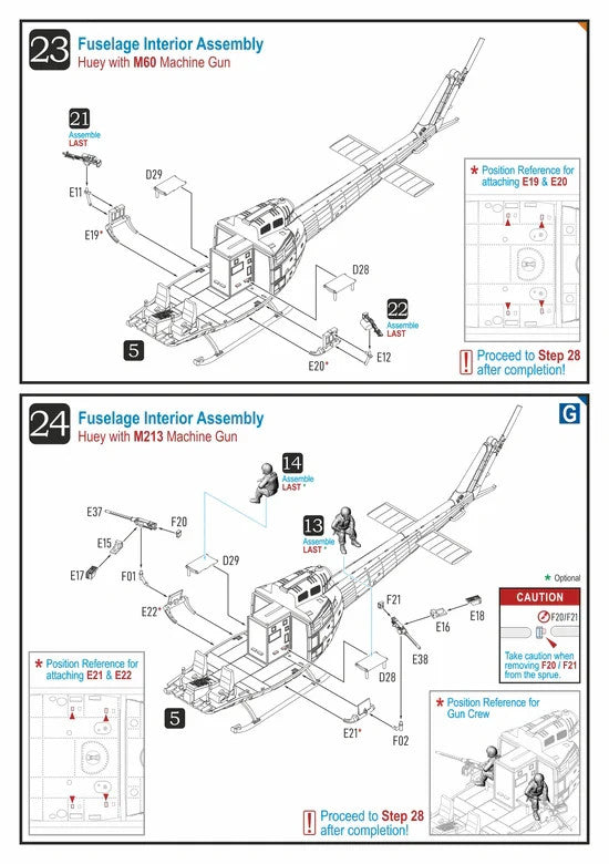 Rubicon Models 1:56 Scale Bell UH-1D / UH-1H "Huey" Military Helicopter - 280119