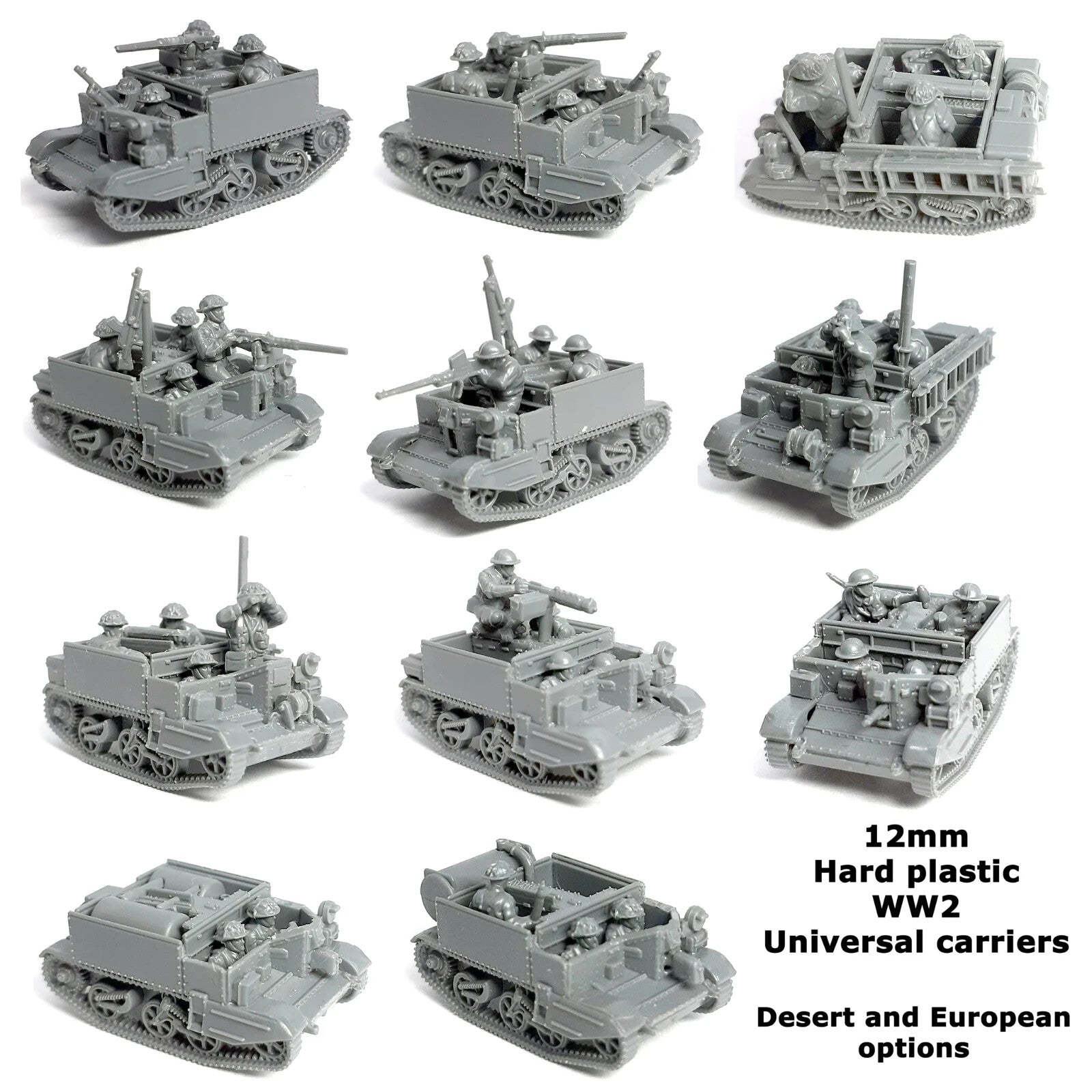 Victrix 1:144 Scale Universal Carrier With Europe & Desert Crew Options VG12031