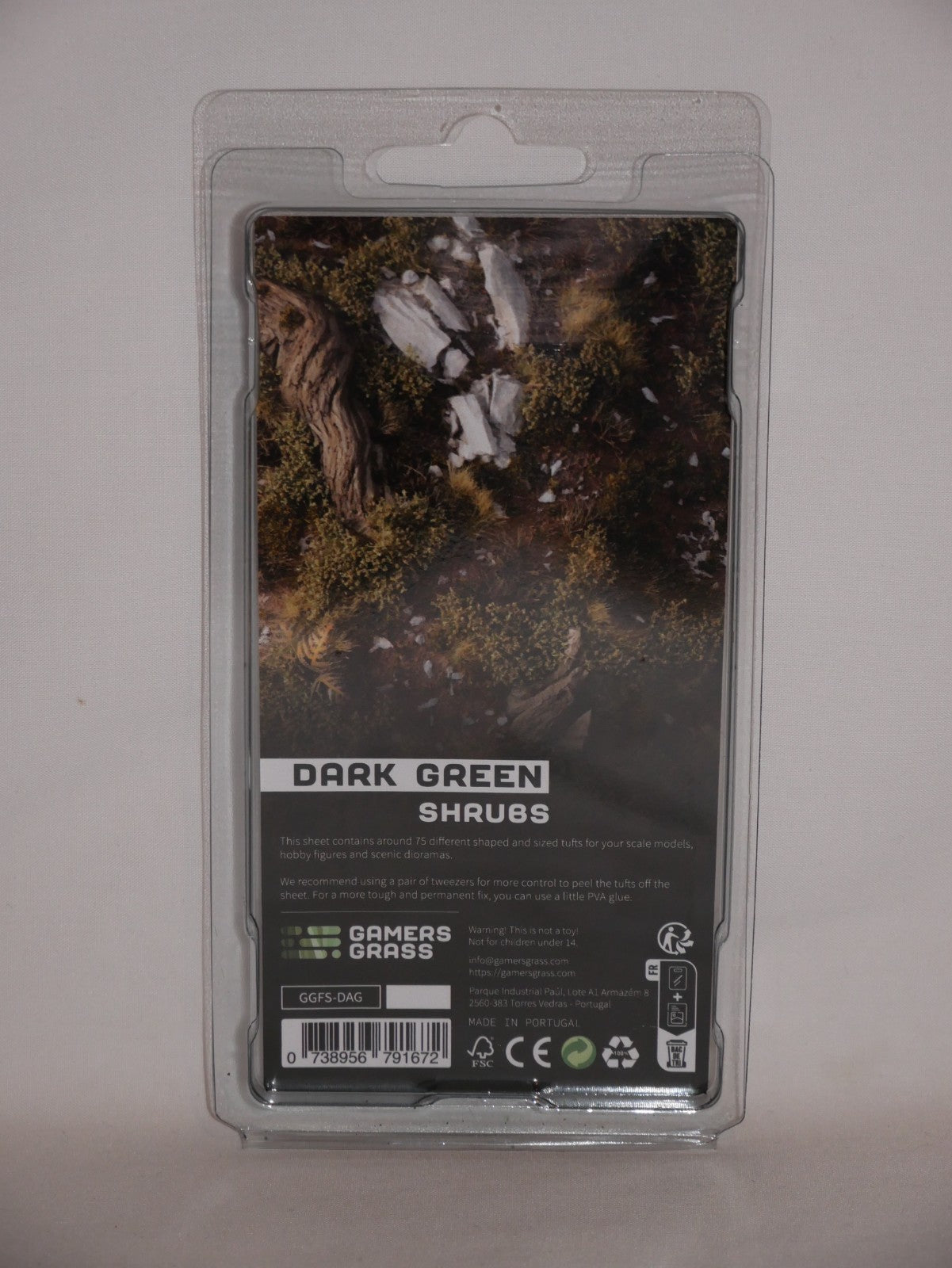 Gamers Grass Dark Green Shrubs Grass Tufts For Model Bases 75x Per Pack GGFS-DAG