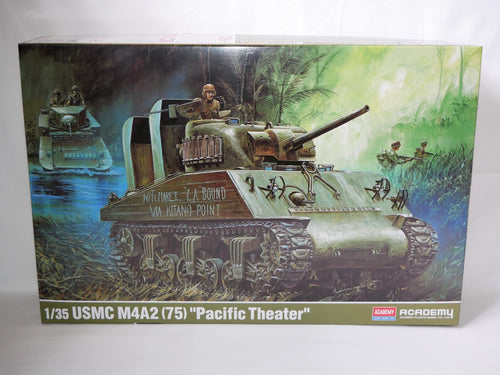 Academy 1:35 USMC M4A2 Sherman (75mm) 'Pacific Theater' Skill Level 4 - 13562