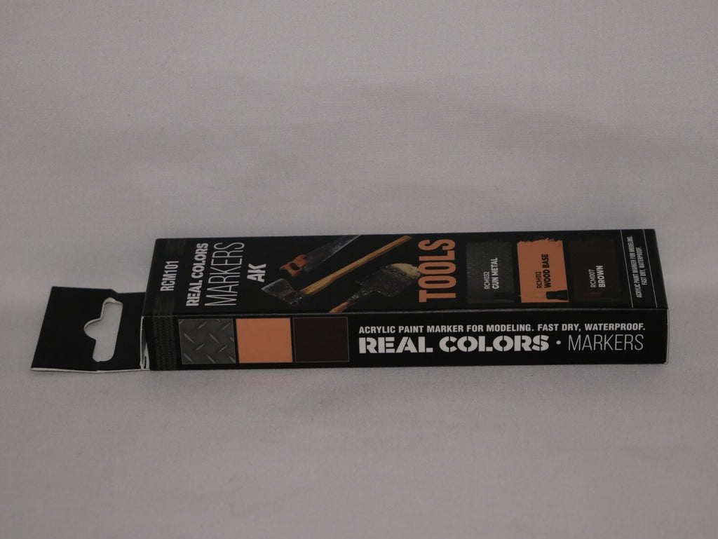 AK Interactive Real Colors Fast Dry Acrylic Markers Tools (3 Piece) Set - RCM101