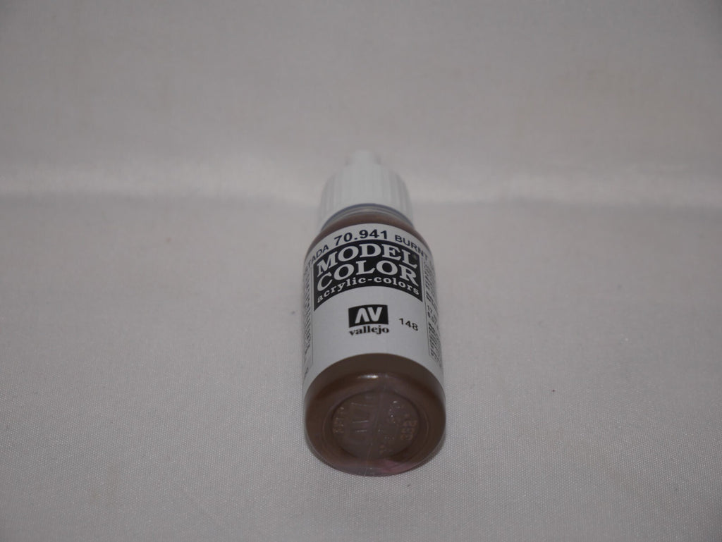 Vallejo Model Color Burnt Umber Acrylic 17ml /0.57 fl oz Dropper Bottle - 70.941