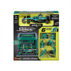 Burago 1:43 Aston Martin Cognizant Aramco Formula 1 Team Pit Pass Diorma Playset - #18-38460S