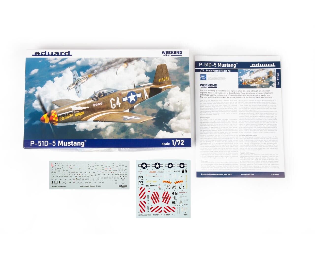 Eduard 1:72 Scale North American P-51D-5 Mustang Weekend Edition Model Kit 7476