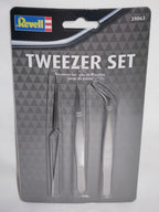 Revell Modeling 3 Piece Tweezer Set For Model & Hobby Building - 39063