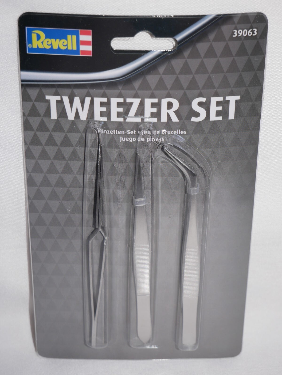 Revell Modeling 3 Piece Tweezer Set For Model & Hobby Building - 39063