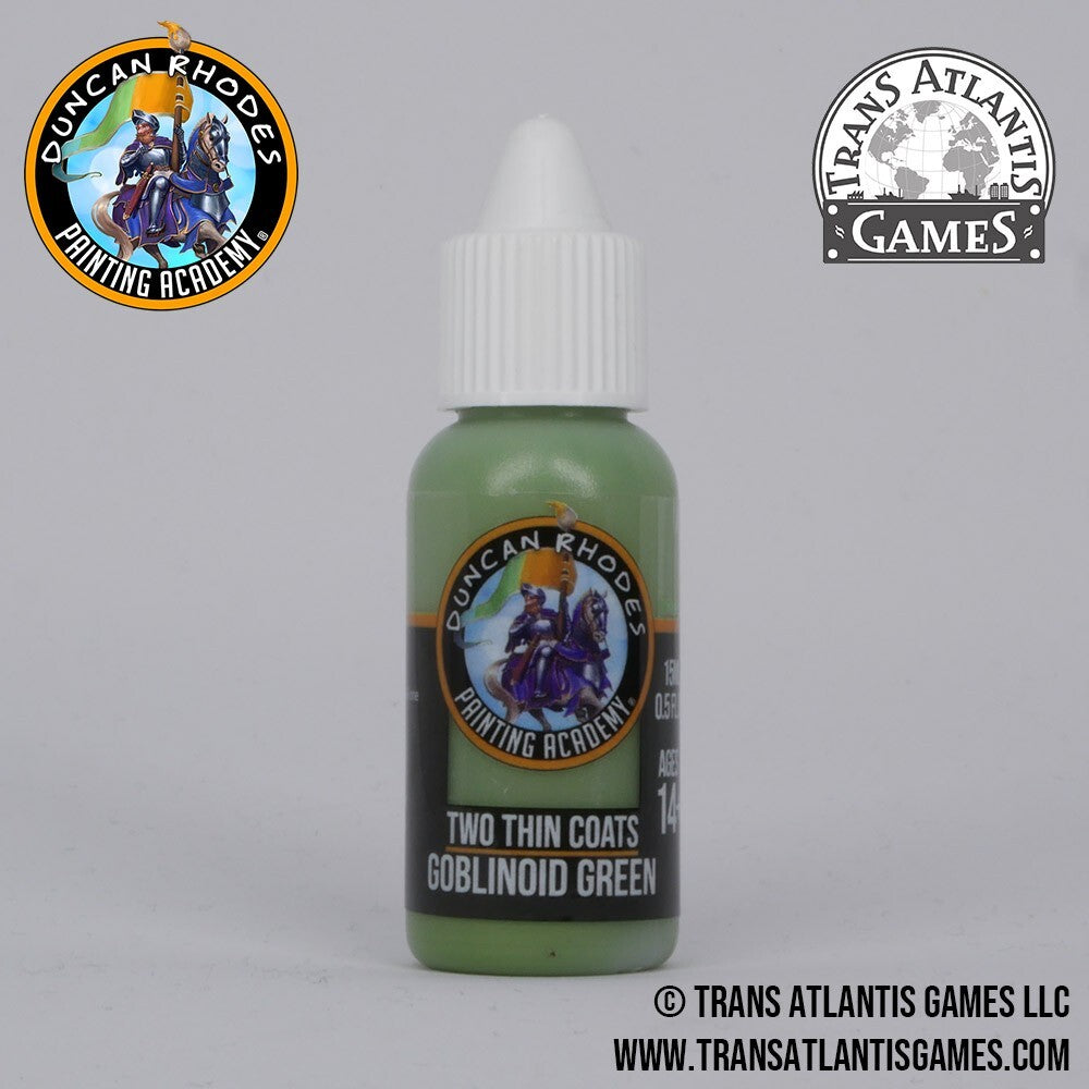 Duncan Rhodes Painting Academy Two Thin Coats Goblinoid Green 15ml Bottle 10074